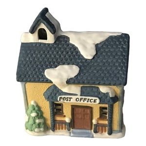 National Decorations Christmas Collectables Post Office Village Building